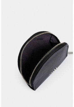 Monedero Florence De Cuero Para Mujer Craquelado Monedero Florence De Cuero Para Mujer Craquelado Negro VÉLEZ