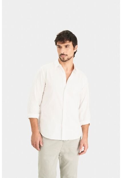 Camisa Oxford Manga Larga Calagua Para Hombre Semifitted Camisa Oxford Manga Larga Calagua Para Hombre Semifitted Blanco M VÉLEZ