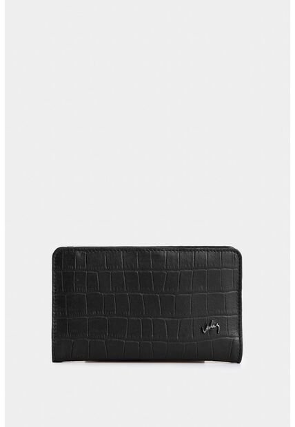 Billetera Oslo De Cuero Para Mujer Con Monedero Billetera Oslo De Cuero Para Mujer Con Monedero Negro VÉLEZ