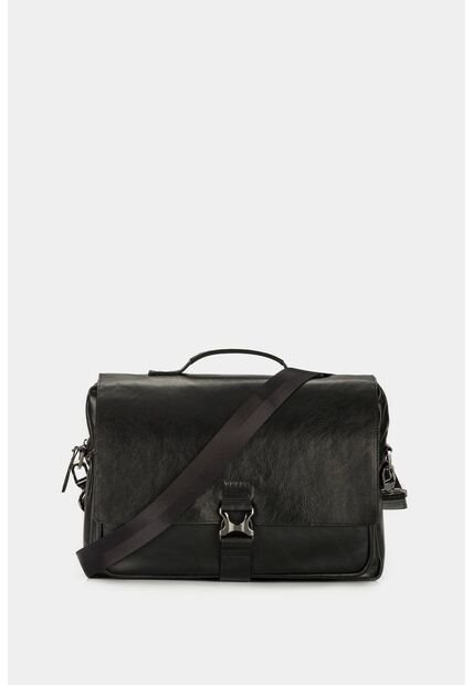 Maletín Portátil Ferrat De Cuero Para Hombre Doble Sistema De Cierre Maletín Portátil Ferrat De Cuero Para Hombre Doble Sistema De Cierre Negro VÉLEZ