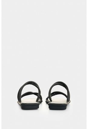 Sandalia Plana En Cuero Para Mujer Miski Sandalia Plana En Cuero Para Mujer Miski Negro 36 VÉLEZ