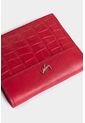 Billetera Golden De Cuero Para Mujer Grabado Billetera Golden De Cuero Para Mujer Grabado Rojo VÉLEZ de Vélez