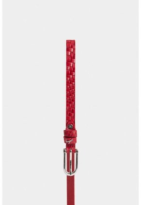 Cinturón Unifaz Mora De Cuero Para Mujer Placa Trenza Cinturón Unifaz Mora De Cuero Para Mujer Placa Trenza Rojo M VÉLEZ