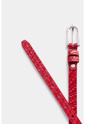 Cinturón Unifaz Mora De Cuero Para Mujer Placa Trenza Cinturón Unifaz Mora De Cuero Para Mujer Placa Trenza Rojo M VÉLEZ