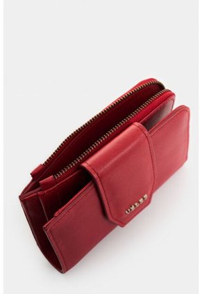 Billetera De Cuero Para Mujer Pearl Billetera De Cuero Para Mujer Pearl Rojo VÉLEZ
