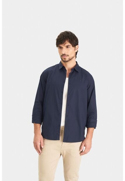 Camisa En Popelina Para Hombre Semifitted Camisa En Popelina Para Hombre Semifitted Azul Oscuro XXL VÉLEZ