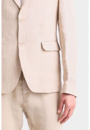 Blazer Yaqui En Lino Para Hombre Silueta Semi Ajustada Blazer Yaqui En Lino Para Hombre Silueta Semi Ajustada Beige S VÉLEZ