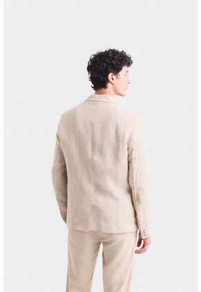 Blazer Yaqui En Lino Para Hombre Silueta Semi Ajustada Blazer Yaqui En Lino Para Hombre Silueta Semi Ajustada Beige S VÉLEZ