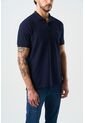 Polo Manga Corta Essential Para Hombre Textura Polo Manga Corta Essential Para Hombre Textura Azul Oscuro XL VÉLEZ de Vélez