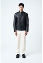 Chaqueta Bosa De Cuero Para Hombre Fit Semi Holgado Chaqueta Bosa De Cuero Para Hombre Fit Semi Holgado Negro S VÉLEZ de Vélez