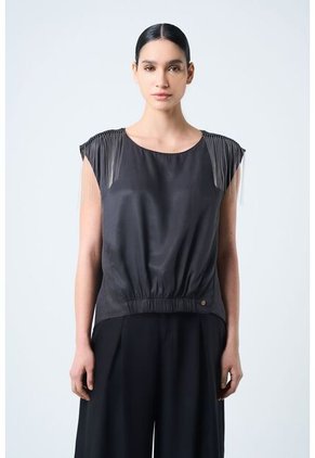 Camisa Hydra Manga Sisa Para Mujer Flecos Millaré Camisa Hydra Manga Sisa Para Mujer Flecos Millaré Negro XL VÉLEZ