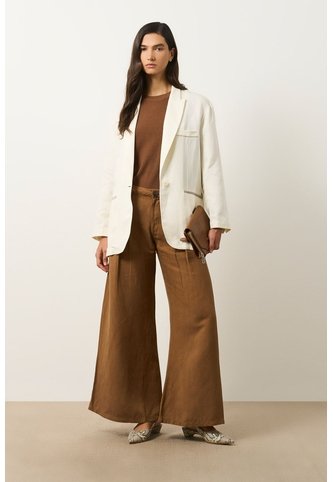 Pantalón Loa Palazzo Tiro Alto Para Mujer Pantalón Loa Palazzo Tiro Alto Para Mujer Miel 12 VÉLEZ Vélez