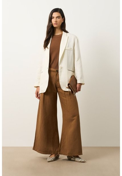 Pantalón Loa Palazzo Tiro Alto Para Mujer Pantalón Loa Palazzo Tiro Alto Para Mujer Miel 12 VÉLEZ