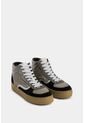 Tenis Tipo Bota Magena De Cuero Para Mujer Acabado Vintage Tenis Tipo Bota Magena De Cuero Para Mujer Acabado Vintage Negro 37 VÉLEZ de Vélez