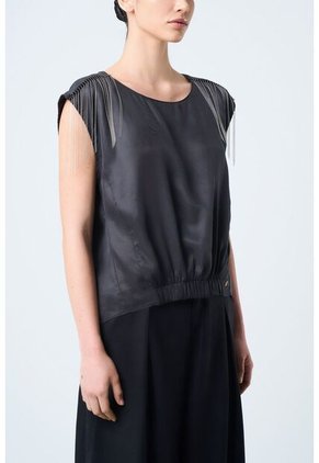 Camisa Hydra Manga Sisa Para Mujer Flecos Millaré Camisa Hydra Manga Sisa Para Mujer Flecos Millaré Negro XL VÉLEZ