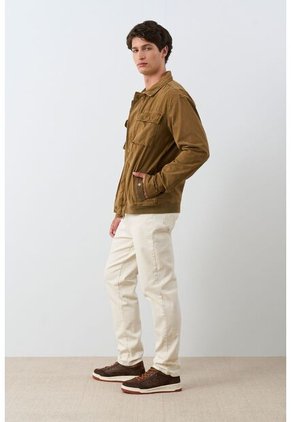 Chaqueta Vireo En Dril Para Hombre Semi Ajustada Chaqueta Vireo En Dril Para Hombre Semi Ajustada Cafe Claro M VÉLEZ