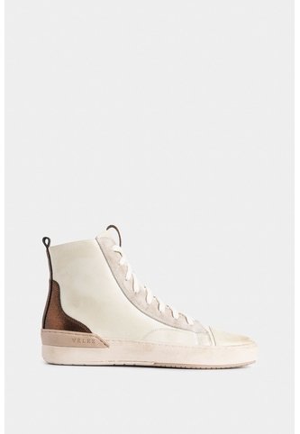 Tenis Bota De Cuero Para Mujer Detalle Folia Tenis Bota De Cuero Para Mujer Detalle Folia Blanco 38 VÉLEZ Vélez