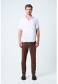 Pantalón Aron En Lino Para Hombre Ribete Cuero Pantalón Aron En Lino Para Hombre Ribete Cuero Tabaco 32 VÉLEZ de Vélez