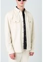 Sobrecamisa Manga Larga Elon Para Hombre Semi Fitted Sobrecamisa Manga Larga Elon Para Hombre Semi Fitted Crema M VÉLEZ de Vélez