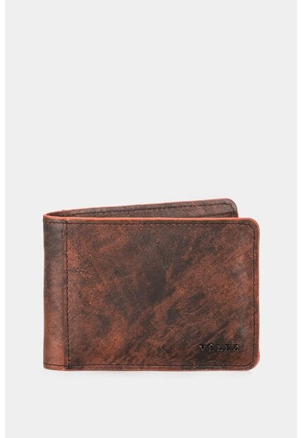 Billetera Trekking De Cuero Para Hombre Con Acabado Artesanal Billetera Trekking De Cuero Para Hombre Con Acabado Artesanal Brandy Vélez