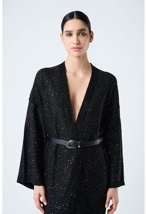 Cardigan Antares Para Mujer Tejido Cardigan Antares Para Mujer Tejido Negro L VÉLEZ