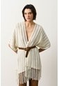 Cárdigan Tipo Poncho Tejido Para Mujer Quena Cárdigan Tipo Poncho Tejido Para Mujer Quena Crema S VÉLEZ de Vélez