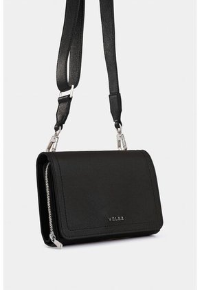 Manos Libres Mini Abi De Cuero Para Mujer Estructurado Manos Libres Mini Abi De Cuero Para Mujer Estructurado Negro VÉLEZ