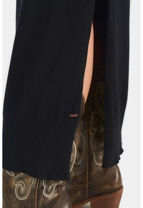 Vestido Amanita Tejido Para Mujer Cuello Tortuga Vestido Amanita Tejido Para Mujer Cuello Tortuga Negro 08 VÉLEZ