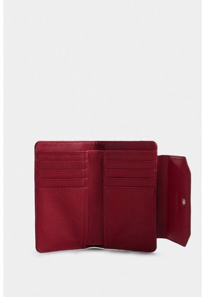 Billetera Bravo De Cuero Para Mujer Corte Hexagonal Billetera Bravo De Cuero Para Mujer Corte Hexagonal Rojo Vélez