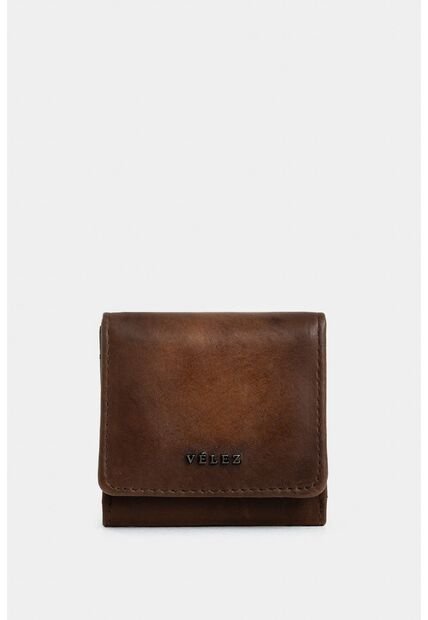 Monedero Rústico De Cuero Para Hombre Con Pasador Monedero Rústico De Cuero Para Hombre Con Pasador Miel VÉLEZ