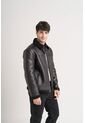 Chaqueta Atrani De Cuero Para Hombre Semi Ajustada Chaqueta Atrani De Cuero Para Hombre Semi Ajustada Negro XXXL VÉLEZ de Vélez
