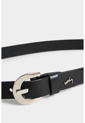Cinturón Unifaz De Cuero Abatanado Para Mujer Con Puntera Hexagonal Cinturón Unifaz De Cuero Abatanado Para Mujer Con Puntera Hexagonal Negro M VÉLEZ