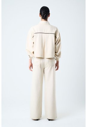 Chaqueta Ocaso Para Mujer Oversized Chaqueta Ocaso Para Mujer Oversized Crema XXL VÉLEZ