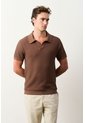 Polo Manga Corta Draco 2.0 Tejida Para Hombre Texturizada Polo Manga Corta Draco 2.0 Tejida Para Hombre Texturizada Tabaco S VÉLEZ de Vélez