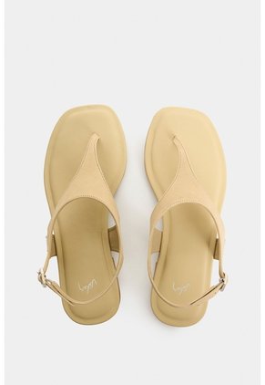 Sandalia Plana En Cuero Para Mujer Cienaga Sandalia Plana En Cuero Para Mujer Cienaga Crema 40 VÉLEZ