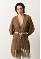 Cárdigan Tipo Poncho Tejido Para Mujer Quena Cárdigan Tipo Poncho Tejido Para Mujer Quena Miel S VÉLEZ de Vélez