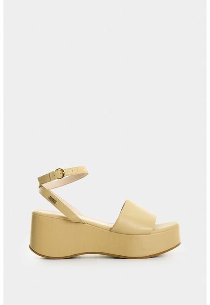 Sandalia Plataforma En Cuero Para Mujer Cuzco Sandalia Plataforma En Cuero Para Mujer Cuzco Verde Oliva 38 VÉLEZ