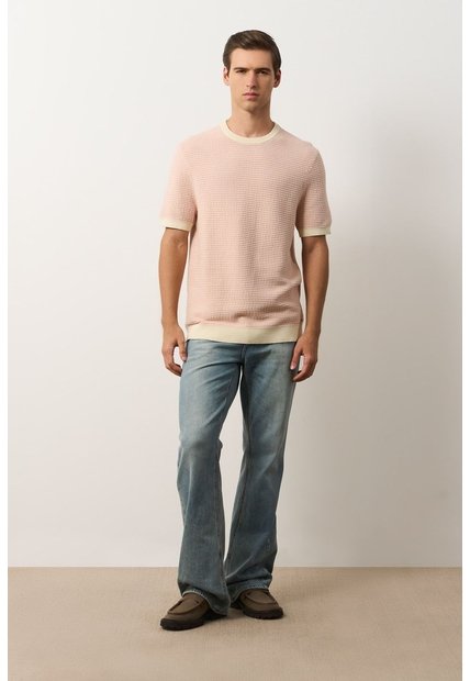 Camiseta Tejida Para Hombre Lascar Camiseta Tejida Para Hombre Lascar Rosado L VÉLEZ