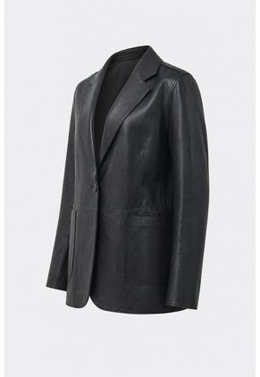 Blazer Astromelia En Cuero Ovino Para Mujer Silueta Recta Blazer Astromelia En Cuero Ovino Para Mujer Silueta Recta Negro M VÉLEZ