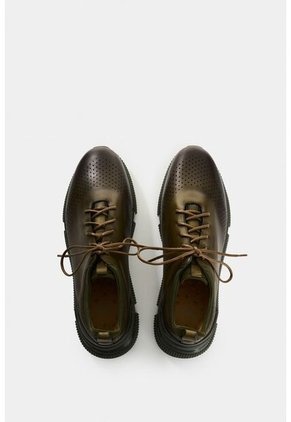 Zapatos De Cordón De Cuero Para Hombre Aria Zapatos De Cordón De Cuero Para Hombre Aria Verde Oliva 46 VÉLEZ