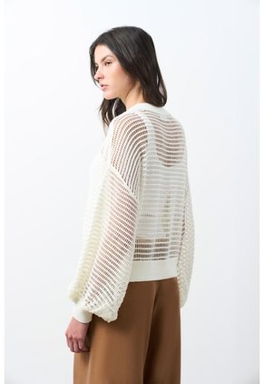 Sweater Tejido Taroa Para Mujer Semi Cropped Sweater Tejido Taroa Para Mujer Semi Cropped Crema XS VÉLEZ