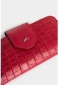 Billetera Porta Chequera Extravaganza De Cuero Para Mujer Grabado Billetera Porta Chequera Extravaganza De Cuero Para Mujer Grabado Rojo VÉLEZ de Vélez
