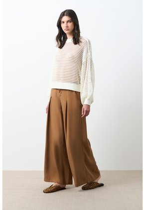 Sweater Tejido Taroa Para Mujer Semi Cropped Sweater Tejido Taroa Para Mujer Semi Cropped Crema XS VÉLEZ