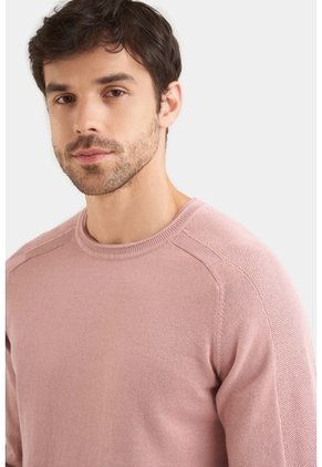 Sweater Tejido En Algodón Para Hombre Manga Ranglan Sweater Tejido En Algodón Para Hombre Manga Ranglan Rosado S VÉLEZ