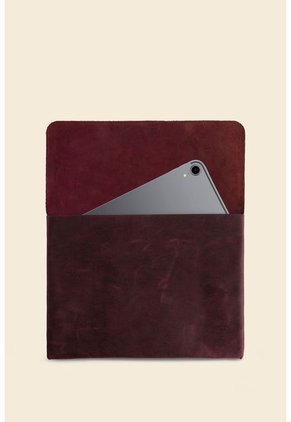 Sobre Portable De Cuero Liso Sobre Portable De Cuero Liso Vinotinto Vélez