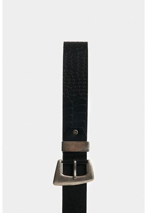 Cinturón Unifaz De Cuero Grabado Para Mujer Cleo Cinturón Unifaz De Cuero Grabado Para Mujer Cleo Negro M VÉLEZ