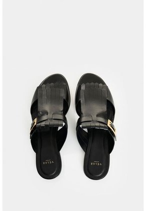 Sandalia Plana En Cuero Para Mujer Maras Sandalia Plana En Cuero Para Mujer Maras Negro 36 VÉLEZ