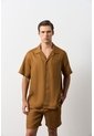 Camisa Manga Corta En Lino Para Hombre Málaga Camisa Manga Corta En Lino Para Hombre Málaga Cafe S VÉLEZ de Vélez