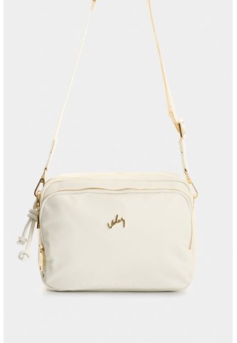 Manos Libres En Lona Y Cuero Para Mujer Square Manos Libres En Lona Y Cuero Para Mujer Square Blanco VÉLEZ Vélez