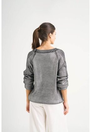 Sweater Star En Tejido Rectilíneo Para Mujer Efecto Metalizado Sweater Star En Tejido Rectilíneo Para Mujer Efecto Metalizado Negro XL VÉLEZ